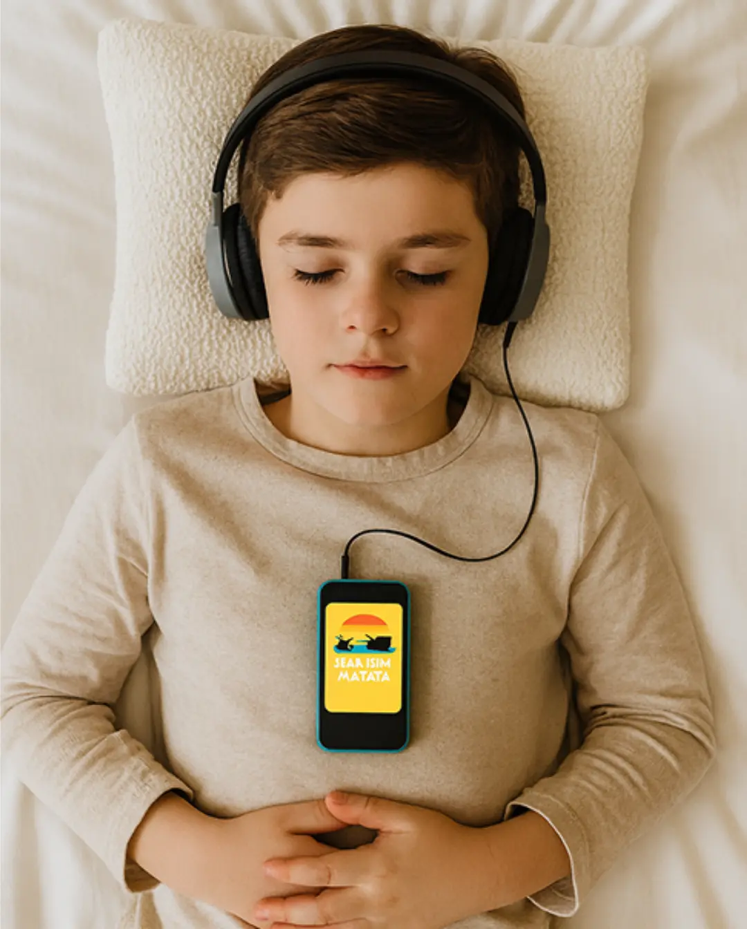 Enfant avec baladeur